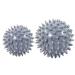 Igelball massage ball 2 pieces acupressure balls hedgehog ball massage ball for back legs feet hands for plantar fasciitis muscle regeneration myofascial relaxation pain relief gray