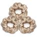 3-Pack Silk Hair Gums - 100% Pure Mulberry 16 Momme Hair Ties for Women & Girls - Beige - Buy Online on GoSupps.com