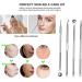 HudiMsat Blackhead Remover Pimple Comedone Extractor Tool Acne Removal Kit Zit Removing for Risk Free Nose Face Skin with Case 4PCS silvery - Buy Online on GoSupps.com