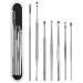 Ear Wax Remover BESTHINKY 7Pcs Professional Stainless Steel Ear Cleaner Spoon Kit Ear Pick with Storage Box (silver)