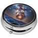 Buy Universe Galaxy Space Printed Mini Round Pill Box - 3 Compartment Travel Organizer for Home & Office - Buy Online on GoSupps.com