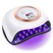 JOMOQ LED UV Nail Lamp 168W Fast Gel Polish Nail Dryer for Starter Beginner Curing Varnish Nail Light with 42 LED Beads/Auto Sensor/4 Timers for UV Gel/Acrylic Nails/UV Builder/Home/Salon