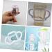 Toyvian 2pcs Bottle Handle Toys for Hands Free Bottle Drink Bottle with Handle Bottle Holder Grip Bottles Catcher Feeding Bottle Travel Cup White - Buy Online on GoSupps.com