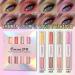 8 Colors Liquid Glitter Eyeshadow & Eyeliner Set - Waterproof, Long Lasting, Metallic & Sparkly Shades - Gold, Silver, Pink, Green - Makeup Kit for Shimmering Eyes - Buy Online on GoSupps.com