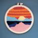 FISHEVO 2 Pcs Punch Needle Embroidery Starter Kits - DIY Craft for Adults - Sunset & Moonlight Design - Includes Pattern Cloth, Pen, Hoop, Yarn, and Rug Accessories - Buy Online on GoSupps.com