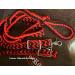 CHALLENGER Roping Knotted Horse Tack Western Barrel Reins | Nylon Braided Red Black - Buy Online on GoSupps.com