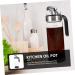 HOMSFOU 4pcs Automatic Opening and Closing Oiler Ceramic Oil Dispenser Clear Container Liquid Containers Oil Cruet Soy Sauce Dispenser Oil and Vinegar Dispenser Oil Bottle Glass Bottle Pp 22X7X7CMx4pcs As Shownx4pcs - Buy Online on GoSupps.com