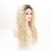 Fencca Ombre Platinum Blonde Long Curly Wavy Wig for Women - Heat Resistant Synthetic Hair for Daily & Party Use - Buy Online on GoSupps.com