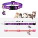 2PCS Glow in The Dark Breakaway Cat Collars with Bell - Adjustable Kitten Collars in Purple+Pink - Buy Online on GoSupps.com