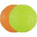 Vivifying Frisbee Dog - 2 Pack 18cm Natural Rubber Dog Frisbees for Land & Water (Green & Orange) - Durable & Fun! - Buy Online on GoSupps.com
