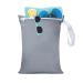 Yakuss Wet Dry Bags for Baby Cloth Diapers, Waterproof Reusable with Two Zippered Pockets and Stroller Strap Travel Beach Pool Yoga Gym Bag for Swimsuits, Soiled Baby Item & Wet Clothes -Grey, S