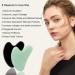 Ditind Gua Sha Facial Tools - 2 Pack Jade Stones for Face | Gua Sha Skin Care Tool for Acupuncture Therapy, Decrease Puffiness, and Tighten Skin - Green + Black - Buy Online on GoSupps.com