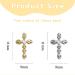 Kryzalite 30-Piece 3D Cross Nail Art Set - Gold & Silver Sparkle with Diamonds for Women's DIY Jewelry & Crafts - Buy Online on GoSupps.com