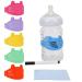 Baby Bottle Labels for Daycare Durable Writable Reusable Food -Grade Silicone 6 Pack Baby Bottle Labels with Dry Erase Marker Foretoo