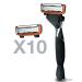 Dorco Pace 6 Six Blade Razor System - Value Pack (10 Pack + 1 Handle) - 11 Piece Set - Buy Online on GoSupps.com