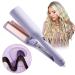 Double Barrel Curling Iron Wand - Fast Heating 32mm Hair Curler for Wavy Hair | Dual Voltage | Perfect for Medium & Long Hair - Purple - Buy Online on GoSupps.com