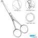 YNR 10CM Premium Nose Hair Scissors - Rounded Tip for Precise Trimming of Facial, Ear, and Eyebrow Hair - Buy Online on GoSupps.com