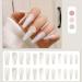 Press on Nails 3 Sets Pearl Bow Press-on Nails Long Aurora Powder Artificail Nails Fake Nail for Women Girls (Color : White) (Color : White) (White) - Buy Online on GoSupps.com