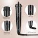 CkeyiN 32mm Professional Ceramic Curling Wand for Long Beach Waves - Adjustable Temperature, Dual Voltage - Includes Heat-Resistant Glove - Black - Buy Online on GoSupps.com