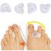 Hallux Valgus Toe Straightener | 4x Gel Toe Spreader for Bunion Correction & Overlapping Toes - Transparent Silicone Toe Separators - Buy Online on GoSupps.com
