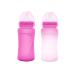 Everyday Baby Healthy+ Glass Baby Bottle 240ml with Heat Sensor - Pink - Buy Online on GoSupps.com