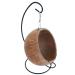 Monozoz hamster coconut hiding place natural coconut hamster hiding hammock hamster hanging house with coconut shells and warm surface small animal habitat decor a set hang test (without nest cushion)