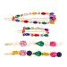 Lurrose 4pcs Crystal Hair Clips Colorful Rhinestone Beads Hairpin Set Beautiful Geometric Hairpins for Women