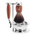 M HLE shaving set with bowl - Vivo series - Black Fibre - compatible with Gillette blades - plum wood