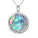 Yearace Alcoholics Anonymous Gifts 925 Sterling Silver AA Symbol Alcoholics Anonymous Jewelry Set Ring/Necklace/Bracelet/Anklet/Earrings for Women Men Moon