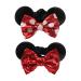 YanJie Women Mouse Ears Red Dot Sequin Bows Velvet Scrunchies (2pcs) - Hair Accessories - Buy Online on GoSupps.com