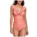 Tankini Ruffles: Swimsuit One Piece Women's Monokini Push Up Bikini V-Neck Sexy Tankini Swimsuit with Leg Swimwear Women's Tankini Tummy Control Swimsuit Women One Piece Beachwear Z-pink S