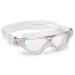 Aquasphere Vista Junior (Ages 6+) Swimming Goggles - 180 Degree Vision, Leak Free Hypoallergenic Seal, Anti Fog & Scratch Clear Lens / Pink