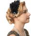GENBREE 1920s Flapper Headband - Black Feather Hair Hoop for Women and Girls - Buy Online on GoSupps.com
