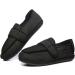 DZQUY Memory Foam Diabetic Slipper Adjustable Closures, Comfy & Warm - Black, Size 10 - Buy Online on GoSupps.com