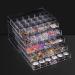 Fake Nail Storage Box 120 Grid DIY Nail Art Decoration Display Storage Box Multi-Layer Transparent Sorting Storage Box for False Nails Earrings Rings Necklaces