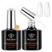Modelones Builder Nail Gel Set 2 Pcs 10ml Clear Gel Builder for Nail Thickening Nail Strengthener Apex Building Extension Gel Rhinestone Nail Glue Gel in a Bottle LED Nail Lamp Cured Hard Gel 2 Pcs 10ml Clear Builder Gel