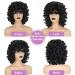 FOVER Short Curly Wig for Black Women - 14 Big Curly Afro Kinky Wig with Bangs - Heat Resistant Synthetic Hair Replacement - Natural Look (Black) - Buy Online on GoSupps.com