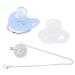 Silicone Bling Baby Pacifier with Chain Clip | 6-18 Months | Blue M - Ideal for Weaning | International Shipping - Buy Online on GoSupps.com