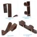 LABRIMP 3pcs Door Coat Hook Hat Hooks Purses Coat Hangers Coat Hooks Entryway Door Back Hook Organizer Towel 28.5X3.8X2CM Brown - Buy Online on GoSupps.com
