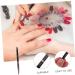 Beavorty 1pc Nail Pen flower drawing pen Nail Art Tool nail painting pen nail brush nail art builder brush nail art tips builder nail dotting pen nail drawing pen alloy carved 3d flowers 13.6x1.8cm Black - Buy Online on GoSupps.com