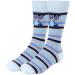 Set of Stitch Socks Blue White and Grey 3 Pairs Size 40 to 46 Long Socks in Cotton Polyamide and Elastane Original Product Designed in Spain Multicolored 40-46 - Buy Online on GoSupps.com