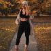QINSEN Ribbed Seamless Crop Tank & High Waist Yoga Leggings Set - Large Black - Buy Online on GoSupps.com