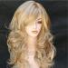 TIREOW Blonde Wavy Curly Long Wig for Women - Heat Resistant Fiber Costume Party Wig - International Shipping Available - Buy Online on GoSupps.com