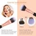 Rose Golden Makeup Brushes Set - 18 Piece Premium Synthetic Wood Handle Brushes - Buy Online on GoSupps.com