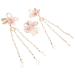 FRCOLOR 1 Set Comb Flower Headpiece Hemfu Hair Clip Hair Clips with Flowers Wedding Headwear Long Hair Clips with Tassels Hanfu Hair Accessories for Children Temperament Hair Clip