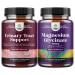 Bundle of D Mannose Capsules for Urinary Tract Health with Cranberry Juice Powder & Dandelion and Pure Magnesium Glycinate 400mg Per Serving - Vegan High Absorption Chelated Magnesium Capsules