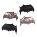 Beatifufu 2 Pairs Bat Hairpin Devil Wing Hair Clip Devil Wing Hair Headpiece Devil Wing Hairpin Devil Horns Hairpin Vintage Metal Decor Halloween Hair Decors Zinc Alloy Accessories Child Ear