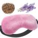 Lavender Eye Mask Aromatherapy Weighted Eye Mask for Dry Eyes Sleep Mask for Men Women Hot & Cold Therapy Eye Cover for Compression Pain Relief Eye Pillow for Puffy Eyes Sinus Pain-Pink