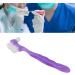 Ververt Touch Denture Brush - Portable Cleaning Brush for False Teeth | Ideal for the Elderly | Gift for Travel | Effective Plaque & Dirt Removal - Purple - Buy Online on GoSupps.com