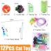 12 Pcs Cat Toys for Indoor Cats Kitten Plush Catnip Toy Cat Teeth Cleaning Toys Interactive Cat Feather Teaser Wand Spring Toy 12Pcs - Buy Online on GoSupps.com